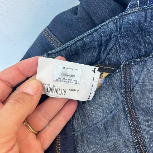 Vintage Roberto Cavalli Y2K 2000s Denim Jean Bustier Mini Dress 44 Size 8 - Picture 16 of 16